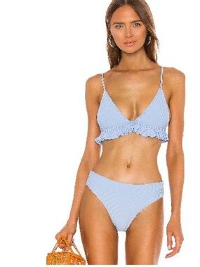 Tularosa Light Blue Hazel Bikini Set. Size Medium.